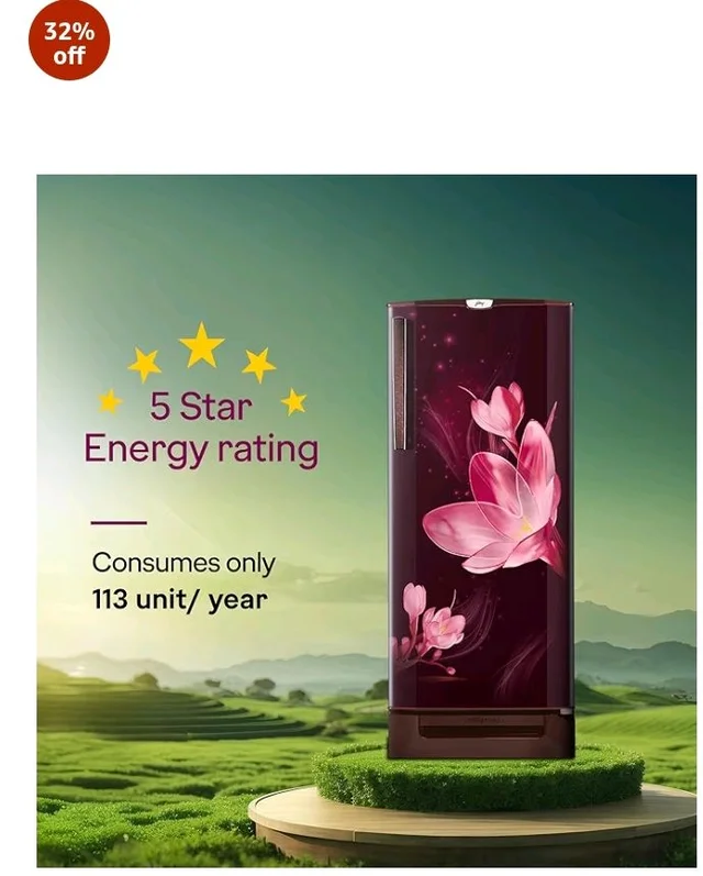 Godrej 185 L 5 Star with 5 Years Comprehensive Warranty New Launch | Advanced Capillary Technology | Toughened Glass Shelves | Direct Cool Single Door Refrigerator (RD 195EN TAI MY WN, Mystic Wine)
32%
off