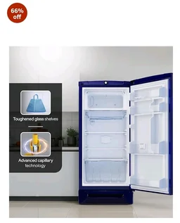 Godrej 185L 5 Star with 5 Years Comprehensive Warranty, 24 Days Farm Freshness, 22L Jumbo Vegetable Tray, Base Drawer Direct Cool Single Door Refrigerator (RD 195EN TDI MN BL, Marine Blue)
66%
off