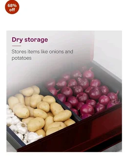 Godrej 185L 4 Star with 5 Years Comprehensive Warranty 24 Days Farm Freshness, Jumbo Vegetable Tray, Dry Storage Drawer, Inverter Technology Single Door Refrigerator (RD 195DN TDI MY WN, Mystic Wine)