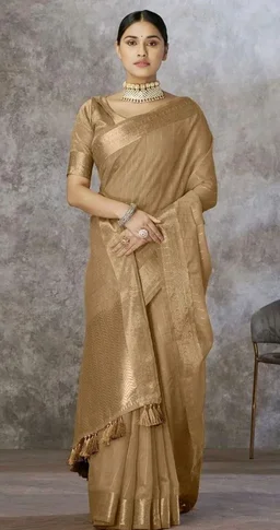 SWORNOF Women's Cotton silk saree for Patola festival Wedding silk with blouse piec