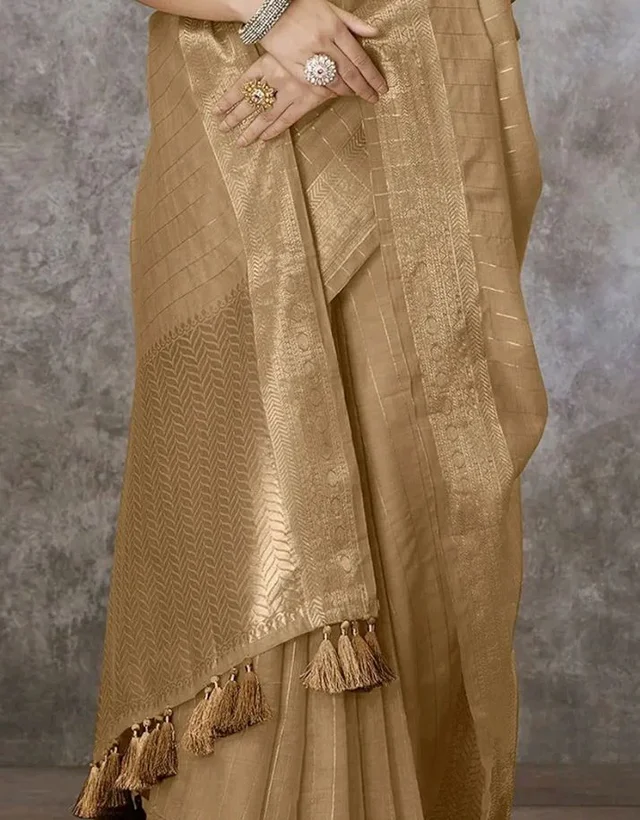 SWORNOF Women's Cotton silk saree for Patola festival Wedding silk with blouse piec
