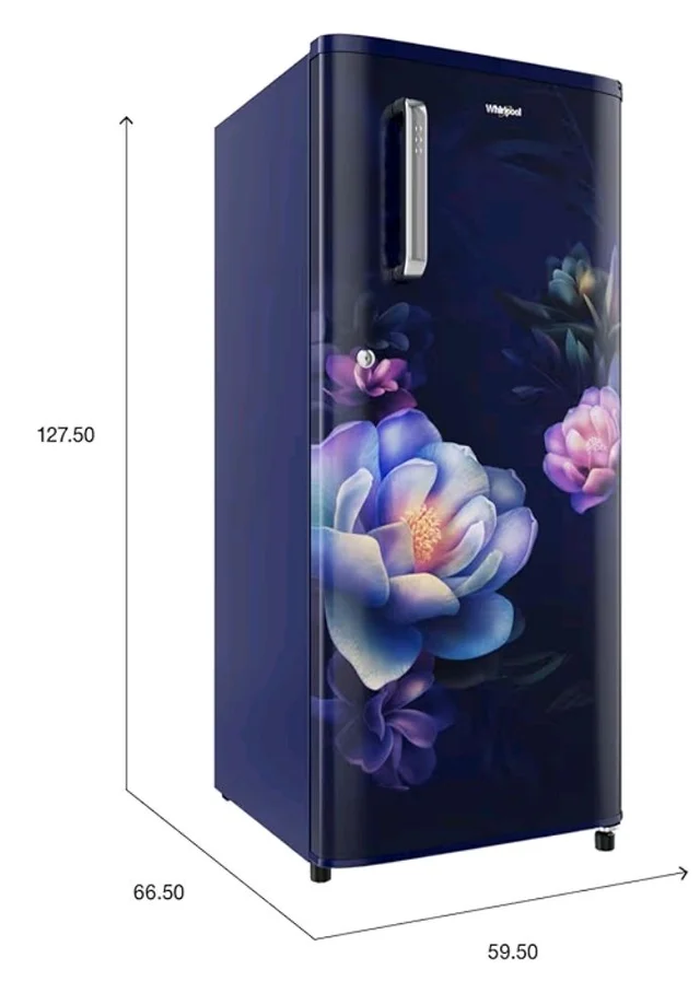 Whirlpool 184 L 2 Star Direct-Cool Single Door Refrigerator (205 WDE PRM 2S SAPPHIRE SERENA-Y, Blue, 2026 Model)