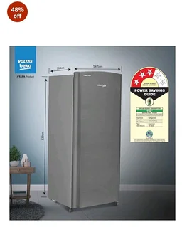 Voltas Beko, A Tata Product 183 L, 3-Star Single Door Direct Cool Refrigerator with Fresh Box Technology (RDC215B / 3S0XIR0M0000GO, Hairline Silver)