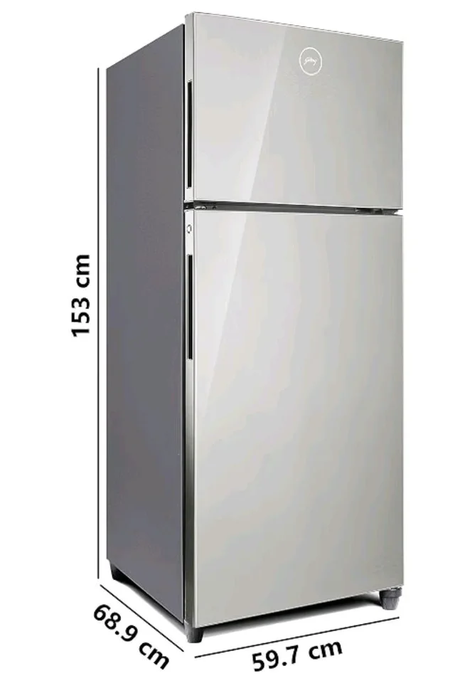 Godrej 233 L 2 Star Inverter, 24 Days farm Freshness Frost Free Double Door Refrigerator(RT EONALPHA 270B RI ST GL, Steel Glow)