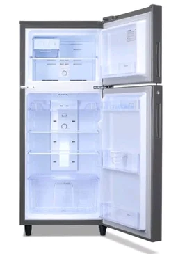 Godrej 233 L 2 Star Inverter, 24 Days farm Freshness Frost Free Double Door Refrigerator(RT EONALPHA 270B RI ST GL, Steel Glow)