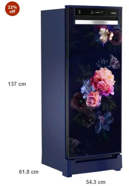 Whirlpool 207 L 4 Star Vitamagic PRO Frost Free Direct-Cool Single Door Refrigerator (230 VMPRO ROY 4S Inv BLUE BELLE EPOQUE-Y, Blue, Auto Defrost Technology, 2026 Model)