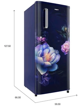 Whirlpool 184 L 2 Star Direct-Cool Single Door Refrigerator (205 WDE PRM 2S SAPPHIRE SERENA-Y, Blue, 2026 Model)