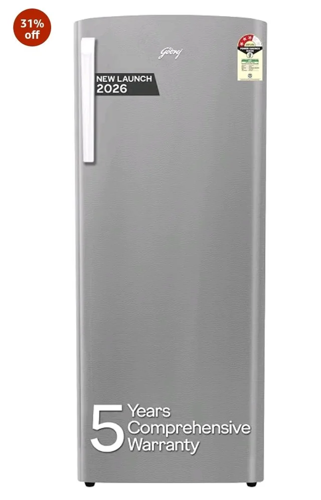 Godrej 245L 3 Star New Launch with 5 Years Comprehensive Warranty, Turbo Cooling Technology, 24 days Farm Freshness, Hygiene+ Inverter Technology (RD EMARVEL 260CN THI ST GL Steel Glow)