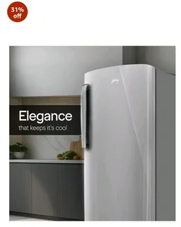 Godrej 245L 3 Star New Launch with 5 Years Comprehensive Warranty, Turbo Cooling Technology, 24 days Farm Freshness, Hygiene+ Inverter Technology (RD EMARVEL 260CN THI ST GL Steel Glow)