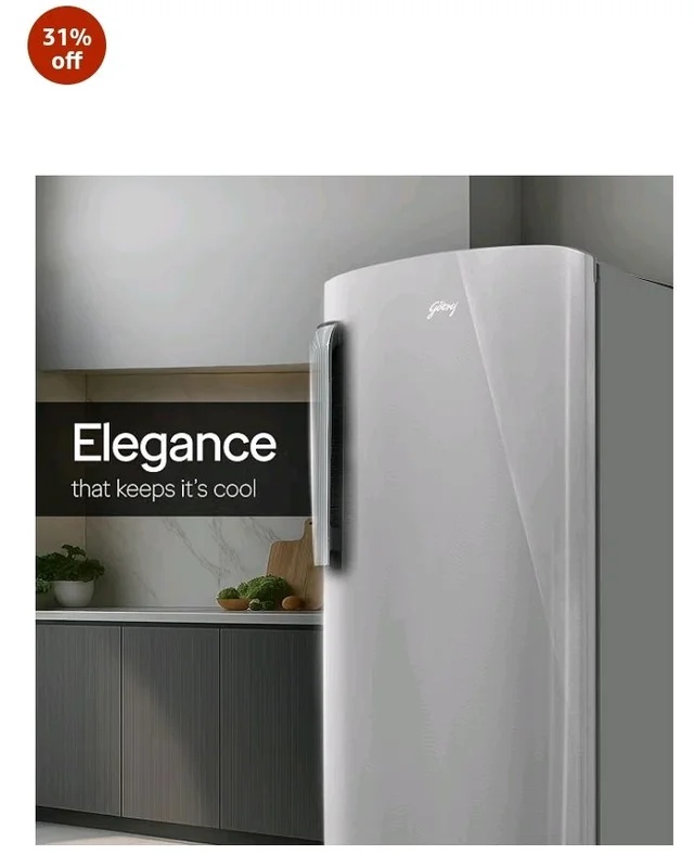 Godrej 245L 3 Star New Launch with 5 Years Comprehensive Warranty, Turbo Cooling Technology, 24 days Farm Freshness, Hygiene+ Inverter Technology (RD EMARVEL 260CN THI ST GL Steel Glow)