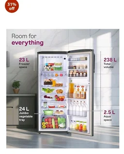 Godrej 245L 3 Star New Launch with 5 Years Comprehensive Warranty, Turbo Cooling Technology, 24 days Farm Freshness, Hygiene+ Inverter Technology (RD EMARVEL 260CN THI ST GL Steel Glow)