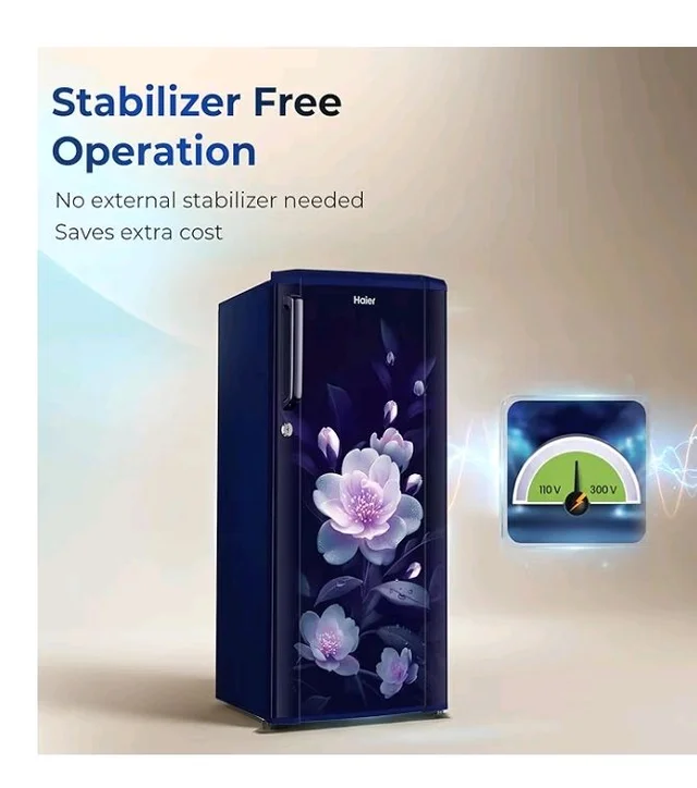 Haier 165 L 1 Star Direct Cool Single Door Refrigerator with Diamond Edge Freezing Technology, Easy Clean Back, Large Vegetable Box (HED-171MEA-P, Marine Elegance, 2026 Model)