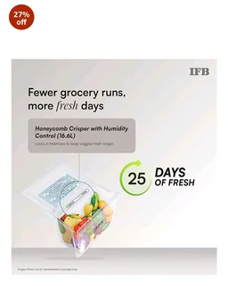 IFB 206L 5 Star Advanced Inverter Direct-Cool Single Door Refrigerator with 30 Hrs Cooling Retention, Big Vegetable Box, 4 Year Super Warranty & Base Stand (2026, IFBDC-232EYOSED, Onyx Grey)