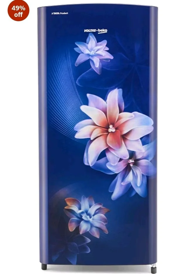 Voltas Beko, A Tata Product 183 L, 2-Star Single Door Direct Cool Refrigerator with Fresh Box Technology (RDC215C / 2S0WBR0M0000GO, Stella Blue)