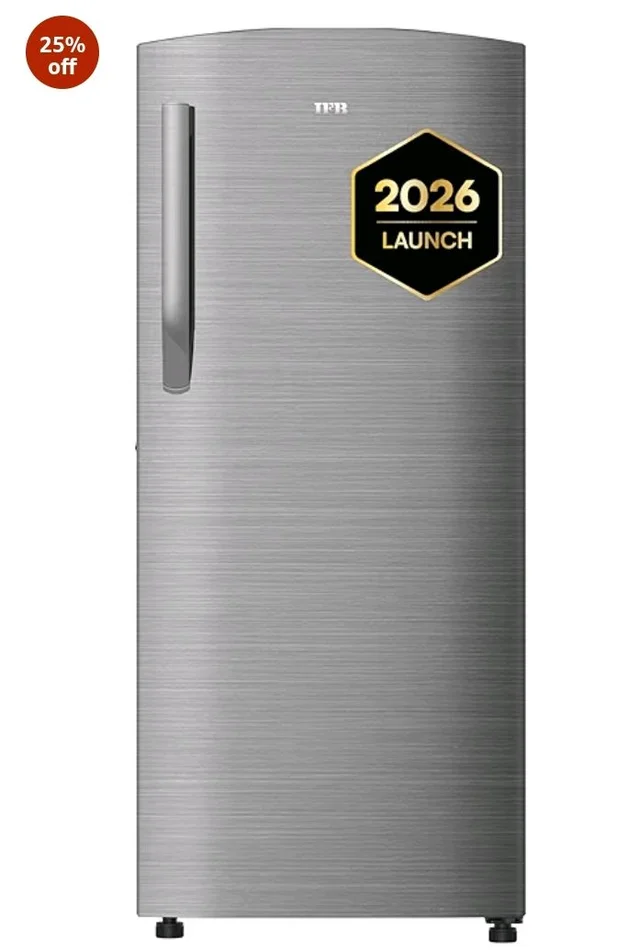 IFB 197L 5 Star Advanced Inverter Direct-Cool Single Door Refrigerator with 30 Hrs Cooling Retention, XL Bottle Bin, Big Vegetable Box & 4 Year Super Warranty (2026, IFBDC-223EYBSE, Brush Grey)