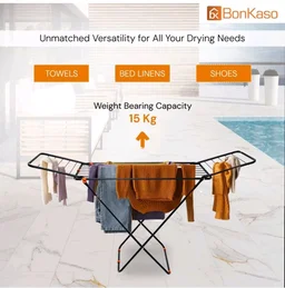 BonKaso Foldable Cloth Drying Stand for Drying Clothes, 3-Way Folding with 20 Drying Rails, Lightweight Alloy Steel, Flat Folding Design | Indoor & Outdoor Clothes Dryer Orange
5K+ bought in past month
70%
off