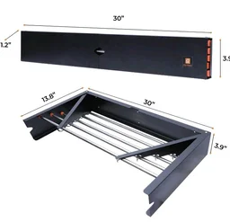 BonKaso Prime Foldable Wall Mounted Clothes Drying Rack| Heavy Duty Stainless Steel pipe - 5 Pipes| Retractable Collapsible Dryer Stand for Balcony, Indoor & Outdoor(11H x73.5Wx37D) Space Saver– Black
50+ bought in past month