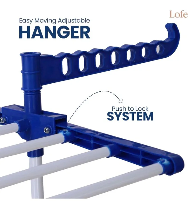 LOFE Steel Floor Cloth Dryer Stand, 2 Tier Foldable, 14 Rods
Cloth Stand For Drying Clothes Foldable | 14 Hanging Rods | Anti-Rust Metal | Indoor & Outdoor | Portable & Space Saving