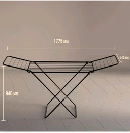 amazon basics Premium Cloth Drying Stand - 3 Way Folding, 42 Feet Drying Length, 20 Drying Rails, Lightweight (Black)