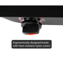 Pigeon Aster Gas Stove 2 Burner with High Powered Brass Burner, Gas Cooktop with Glass Top and Powder Coated Body, black, standard (14266) - 2 Burner, Black