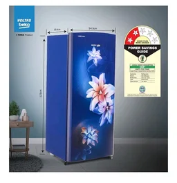 Voltas Beko, A Tata Product 183 L, 2-Star Single Door Direct Cool Refrigerator with Fresh Box Technology (RDC215C / 2S0WBR0M0000GO, Stella Blue)