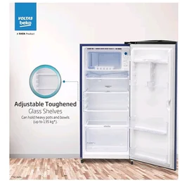 Voltas Beko, A Tata Product 183 L, 2-Star Single Door Direct Cool Refrigerator with Fresh Box Technology (RDC215C / 2S0WBR0M0000GO, Stella Blue)