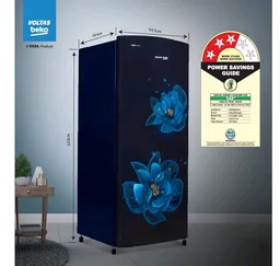 Voltas Beko, A Tata Product 183 L, 3-Star Single Door Direct Cool Refrigerator with Fresh Box Technology (RDC215B / 3S0BFR0M0000GO, Fressia Blue)
