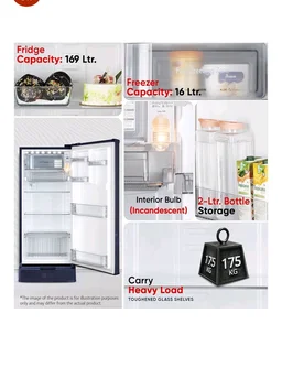 Sponsored
Visit the LG Store
4.3
4.3 out of 5 stars
(4,357)
LG 185 L, 4 Star, Smart Inverter, Direct Cool Single Door Refrigerator (GLD1945ZOBE, Blue Euphoria, Base stand with Drawer)