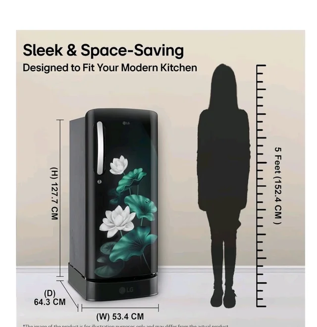 LG Smart Choice 185 L, 5 Star, Smart Inverter, Direct Cool Single Door Refrigerator (GLD1956ZAEL, Emerald Lotus, Base stand with Drawer, Runs on a Home Inverter,Fit Max Chiller Tray, 2026 Model)
Amazon's Choice