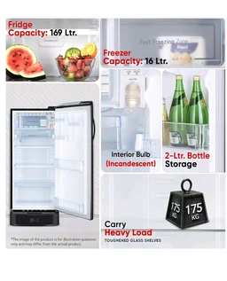 LG Smart Choice 185 L, 5 Star, Smart Inverter, Direct Cool Single Door Refrigerator (GLD1956ZAEL, Emerald Lotus, Base stand with Drawer, Runs on a Home Inverter,Fit Max Chiller Tray, 2026 Model)
Amazon's Choice