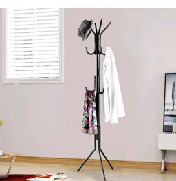 Lukzer 8 Hook Coat Hanger Metal Clothes Stand Hanging Pole Wrought Iron Rack Standing Shelf Unit for Home, Bedroom Space Saver Storage Organizer for Garments, Scarf, Bag (Black/170 x 42cm) DL-8H-BL
200+ bought in past month