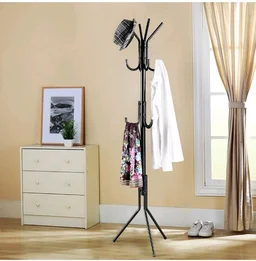 Lukzer 8 Hook Coat Hanger Metal Clothes Stand Hanging Pole Wrought Iron Rack Standing Shelf Unit for Home, Bedroom Space Saver Storage Organizer for Garments, Scarf, Bag (Black/170 x 42cm) DL-8H-BL
200+ bought in past month