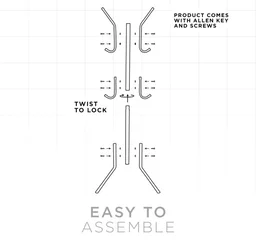 Way Furniture Best for Hanging Up Jacket, Purse, Hand-Bag, Cloth, Hat, Winter Scarf Holder - Home or Office Floor Hanger 12-Hooks Organizer, Black
Amazon's Choice