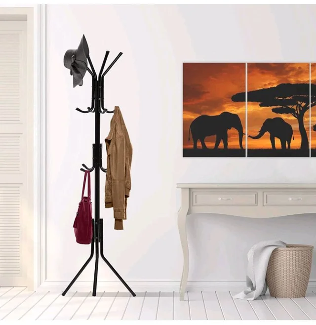 Way Furniture Best for Hanging Up Jacket, Purse, Hand-Bag, Cloth, Hat, Winter Scarf Holder - Home or Office Floor Hanger 12-Hooks Organizer, Black
Amazon's Choice