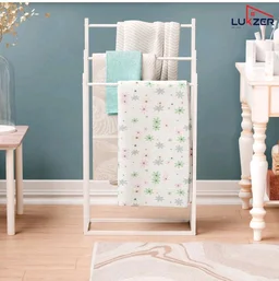 Lukzer Premium Metal Towel Rack | 3-Bar Sturdy Free-Standing Garment Organizer Stand | Multi-Functional & Versatile for Towels, Clothes, and Accessories (MGS-007/White/45x22x85 cm)
600+ bought in past month