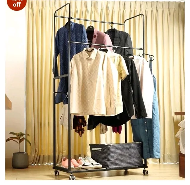V Engineering Metal Clothes Hangering Rack with Wheels | Coat Organizer | Garment Stand - Black
50+ bought in past month