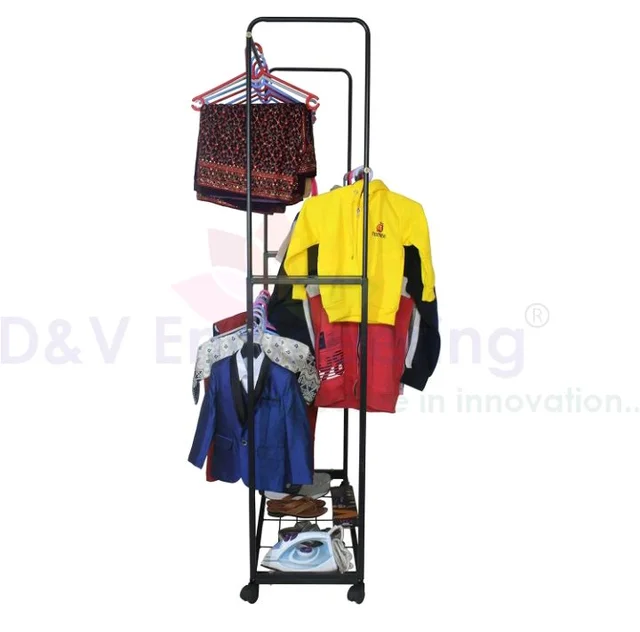 V Engineering Metal Clothes Hangering Rack with Wheels | Coat Organizer | Garment Stand - Black
50+ bought in past month