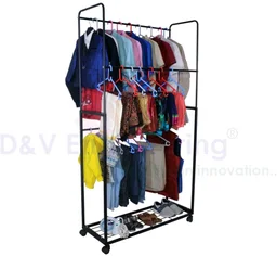 V Engineering Metal Clothes Hangering Rack with Wheels | Coat Organizer | Garment Stand - Black
50+ bought in past month