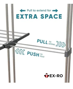 -RO Expandable Clothes Drying Stand for Home|Cloth Dryer Stand with Wheel|Cloth Stand for Drying Clothes Foldable|Stainless Steel Clothes Hanging Stand|Cloth Rack for Balcony(3 Layer, Grey)
700+ bought in past month
39%
off