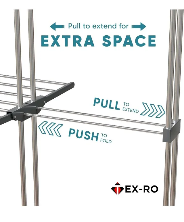 -RO Expandable Clothes Drying Stand for Home|Cloth Dryer Stand with Wheel|Cloth Stand for Drying Clothes Foldable|Stainless Steel Clothes Hanging Stand|Cloth Rack for Balcony(3 Layer, Grey)
700+ bought in past month
39%
off