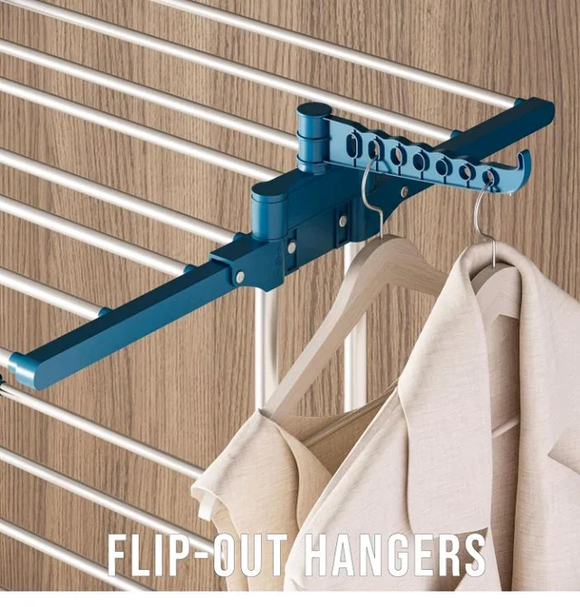 Cloth Drying Rack | Foldable and Movable | Silver & Teal | Iron, Plastic |