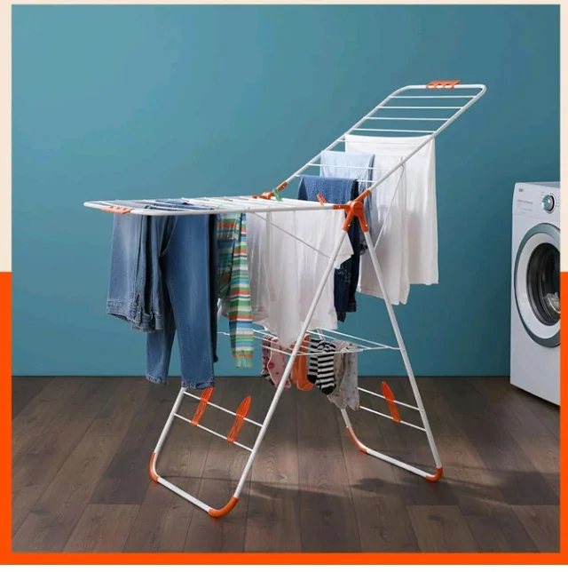 Bathla Foldable Cloth Drying Stand - Neo | 26 Drying Rails | Weather Resistant Alloy Steel Laundry Rack | Lightweight Clothes Dryer Stand for Home & Balcony | 2 Year Warranty (Bright Orange)
300+ bought in past month