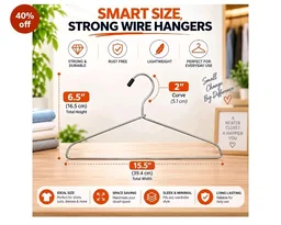 PulGos Pack of 24 Metal Clothes Hanger–Rust Free & Heavy Duty |Non-Slip Ultra-Thin Hangers for Wardrobe |Lightweight & Durable Design| Space-Saving Closet Organizer with Smooth Finish for All Garments
#1 Best Seller
in Standard Clothes Hangers
