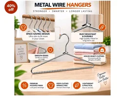 PulGos Pack of 24 Metal Clothes Hanger–Rust Free & Heavy Duty |Non-Slip Ultra-Thin Hangers for Wardrobe |Lightweight & Durable Design| Space-Saving Closet Organizer with Smooth Finish for All Garments
#1 Best Seller
in Standard Clothes Hangers