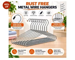 PulGos Pack of 24 Metal Clothes Hanger–Rust Free & Heavy Duty |Non-Slip Ultra-Thin Hangers for Wardrobe |Lightweight & Durable Design| Space-Saving Closet Organizer with Smooth Finish for All Garments
#1 Best Seller
in Standard Clothes Hangers