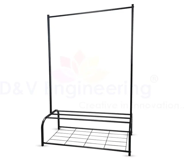V Engineering Clothes Rack Heavy-Duty Garment Rack with 2 Storage Shelf, Single Rail Hanging Stand for Clothes, Shoes & Accessories, Free-Standing Clothing Organizer for Bedroom, Entryway & Closet
20%
off