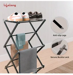 Lifelong Carbon Steel Foldable Clothes Drying Stand for Laundry, Expandable Heavy Duty Space Saving Drying Rack with Adjustable Wings for Indoor Outdoor Home Balcony Bathroom Use
67%
off