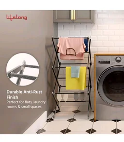 Lifelong Carbon Steel Foldable Clothes Drying Stand for Laundry, Expandable Heavy Duty Space Saving Drying Rack with Adjustable Wings for Indoor Outdoor Home Balcony Bathroom Use
67%
off