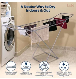 20 Rails
Mild Steel Cloth Stand For Drying Clothes Foldable with 42 Feet Drying Length & 20 Rails, Portable for Indoor & Outdoor Use
42%
off