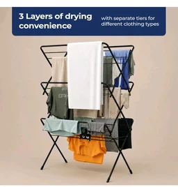 Lifelong Foldable Alloy Steel Cloth Drying Stand for Balcony|3-Tier Heavy Duty Laundry Rack for Indoor & Outdoor|Portable Standing Clothes Dryer with Anti-Slip Feet|Space Saving Steel Rack for Home
700+ bought